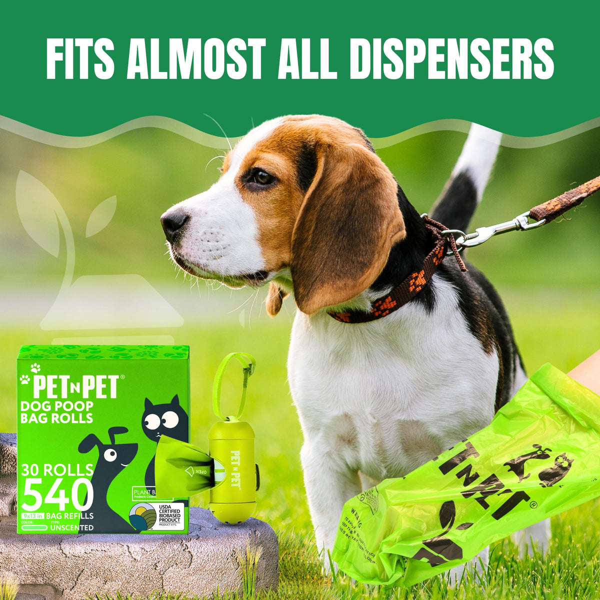 540 Count Plant Based Unscented Dog Poop Bags K6885