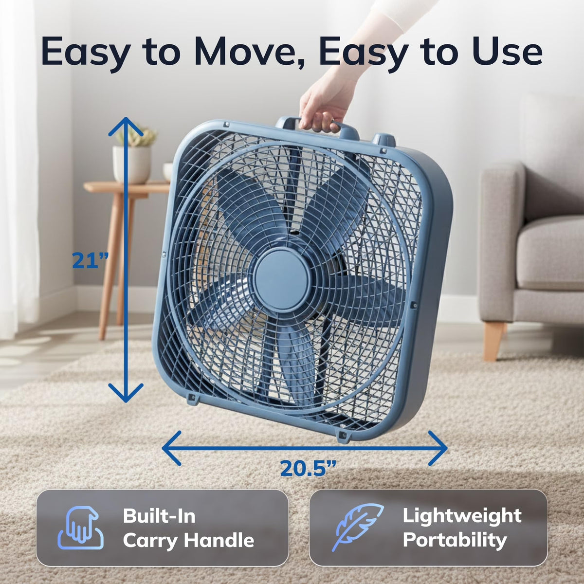 20" 3-Speed Box Fan W4989