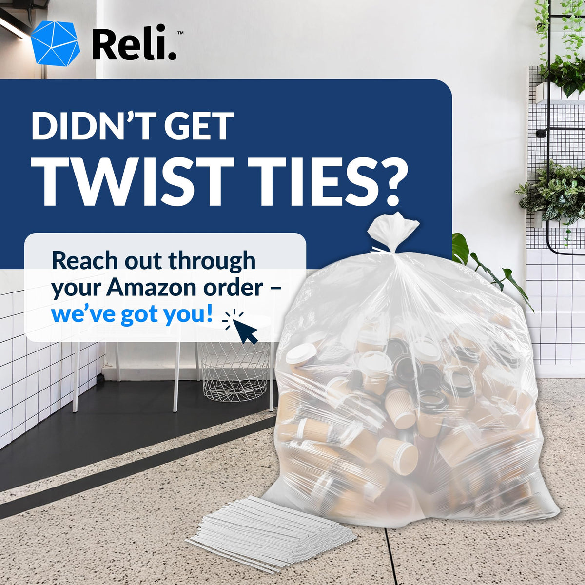 55-60 Gallon Heavy Duty Trash Bags Z48284
