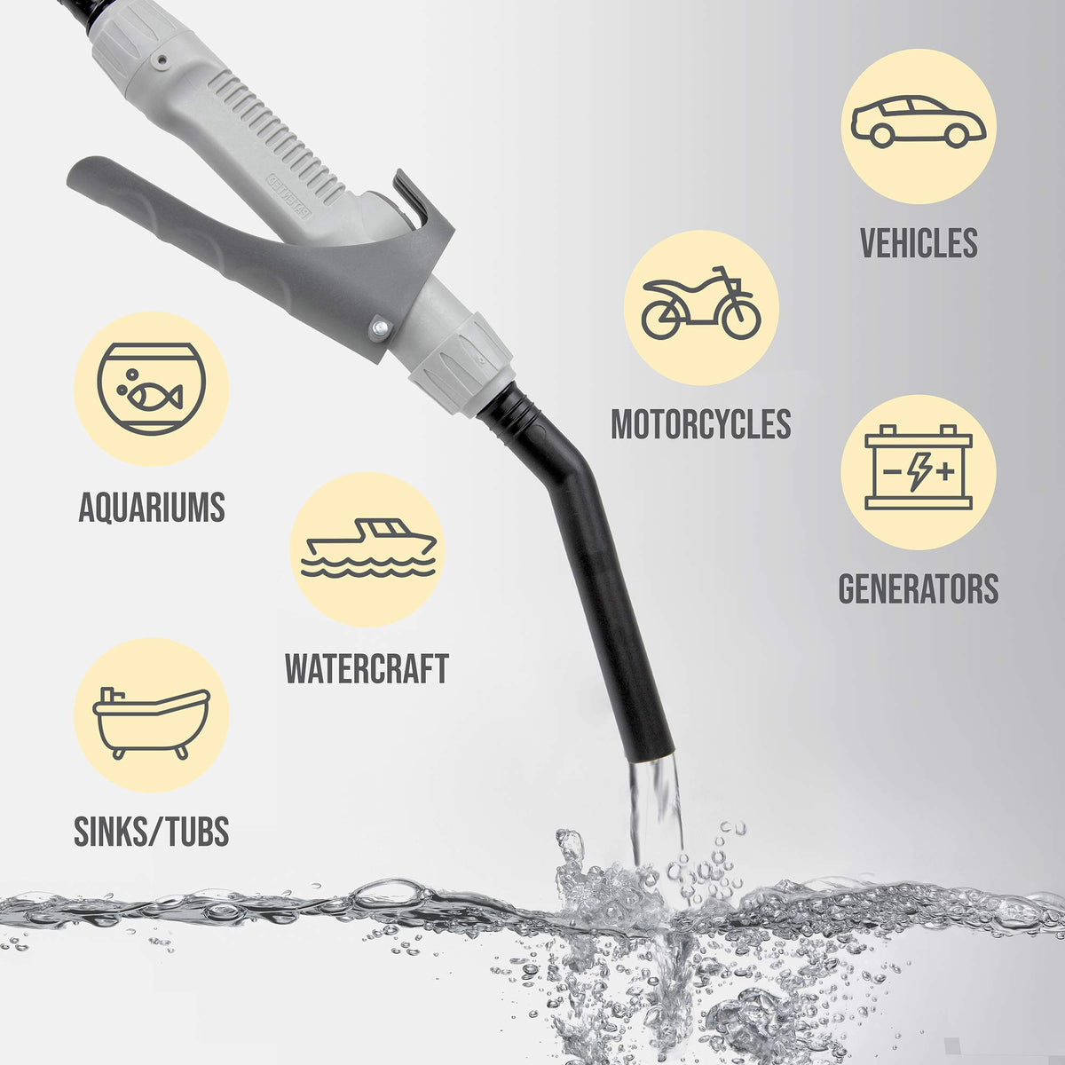 Auto Fuel Transfer Pump with Flow Control Nozzle L4960