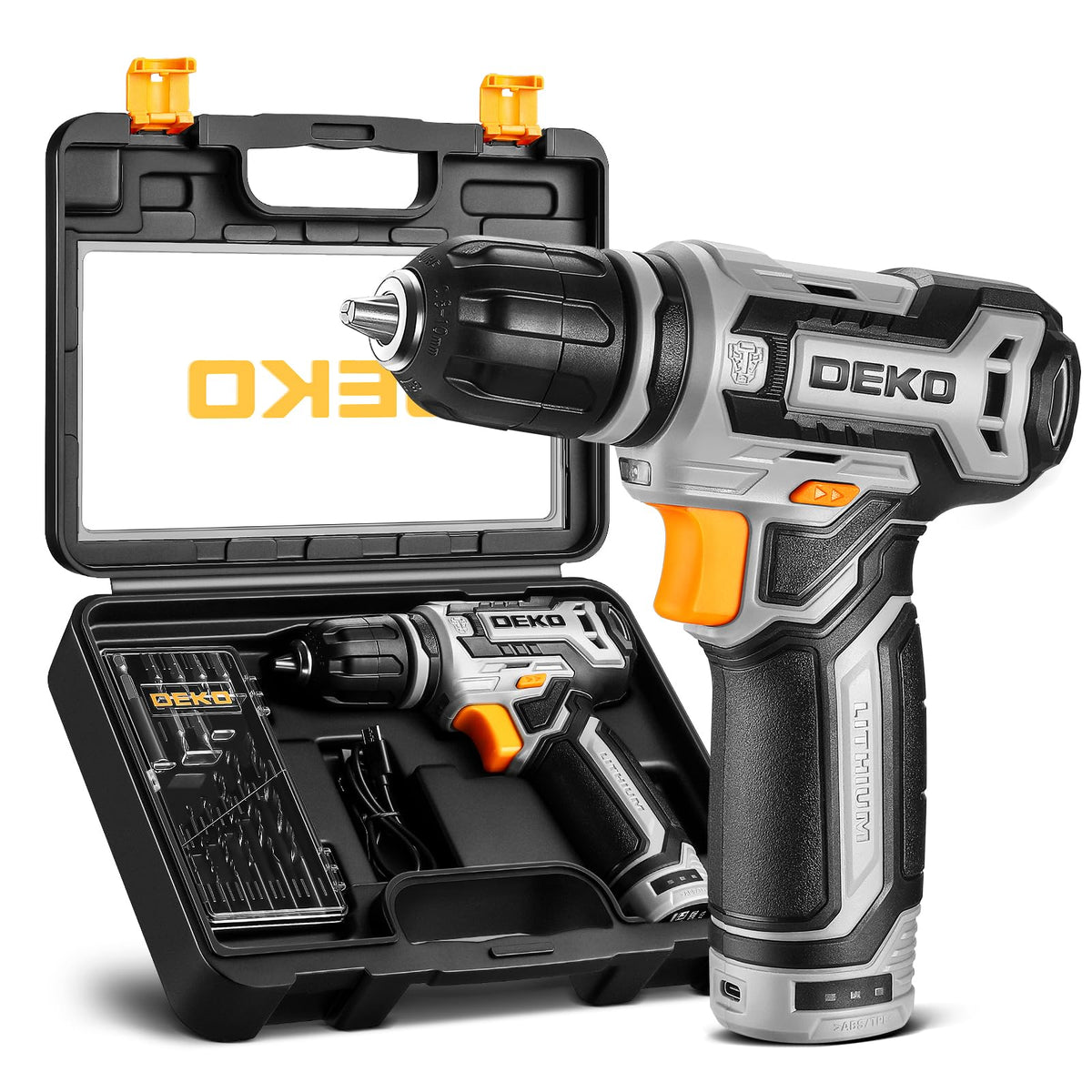 12V Cordless Drill Set with 3/8-inch Keyless Chuck G14901
