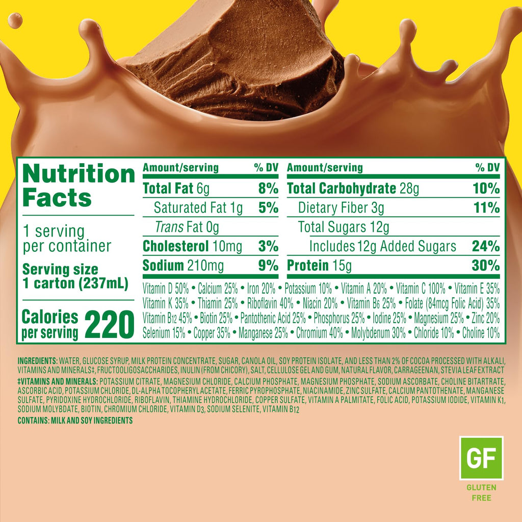 High Protein with Fiber Chocolate Breakfast Essentials 24 pk X325