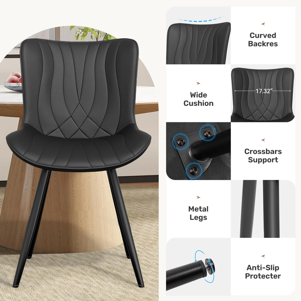 PU Leather Dining Chair Set of 4 B994396