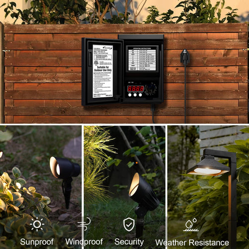 200W Low Voltage Transformer with Photo Sensor and Timer N28250