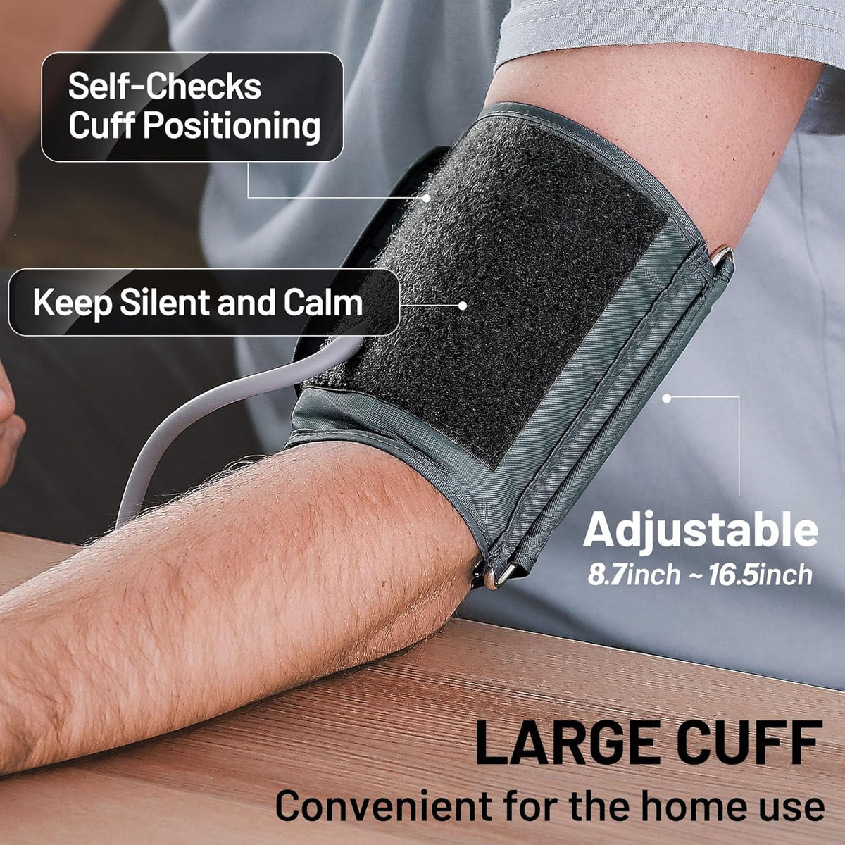 Blood Pressure Monitor Upper Arm BP Cuff with Storage Bag Y728346
