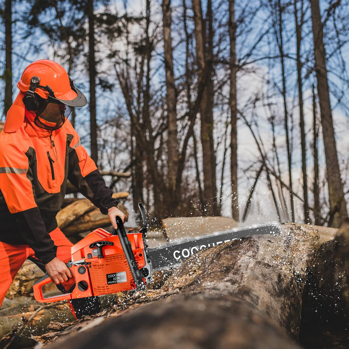 62CC 20 Inch 2-Cycle Gas Chainsaw with Carrying Bag E461514