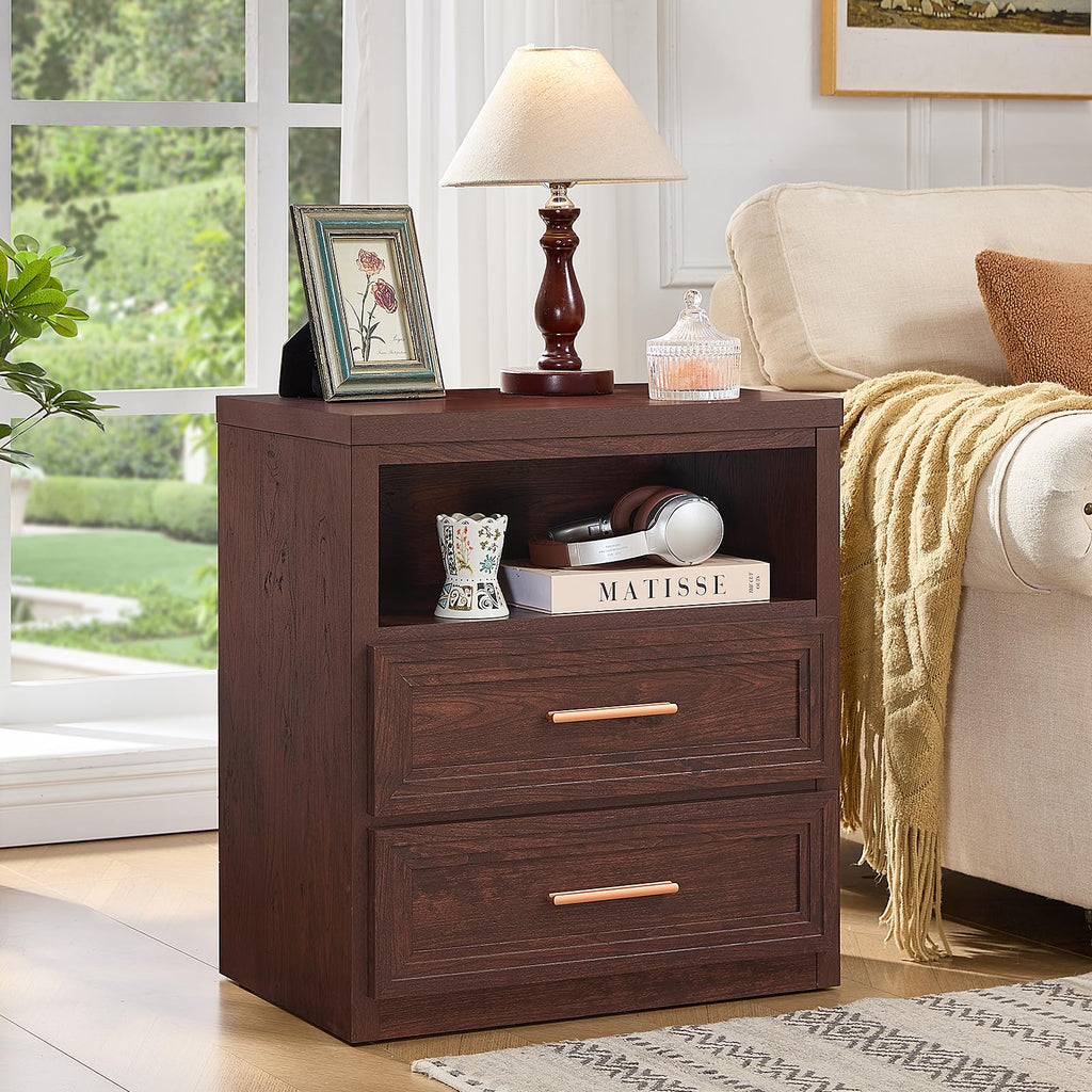 24'' Wide 2 Drawer Wood Nightstand N933417