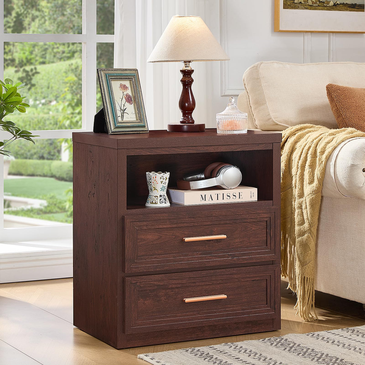 24'' Wide 2 Drawer Wood Nightstand N933417