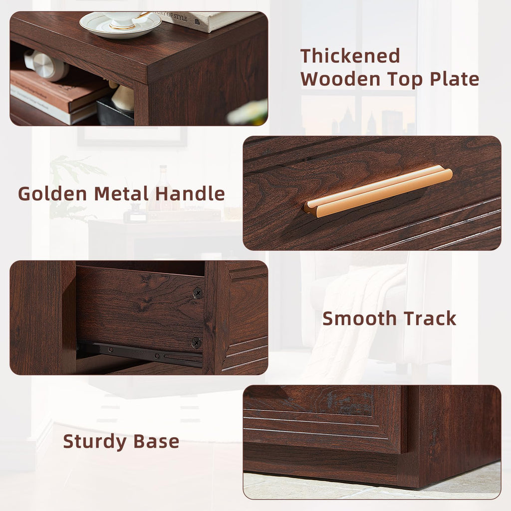 24'' Wide 2 Drawer Wood Nightstand N933417