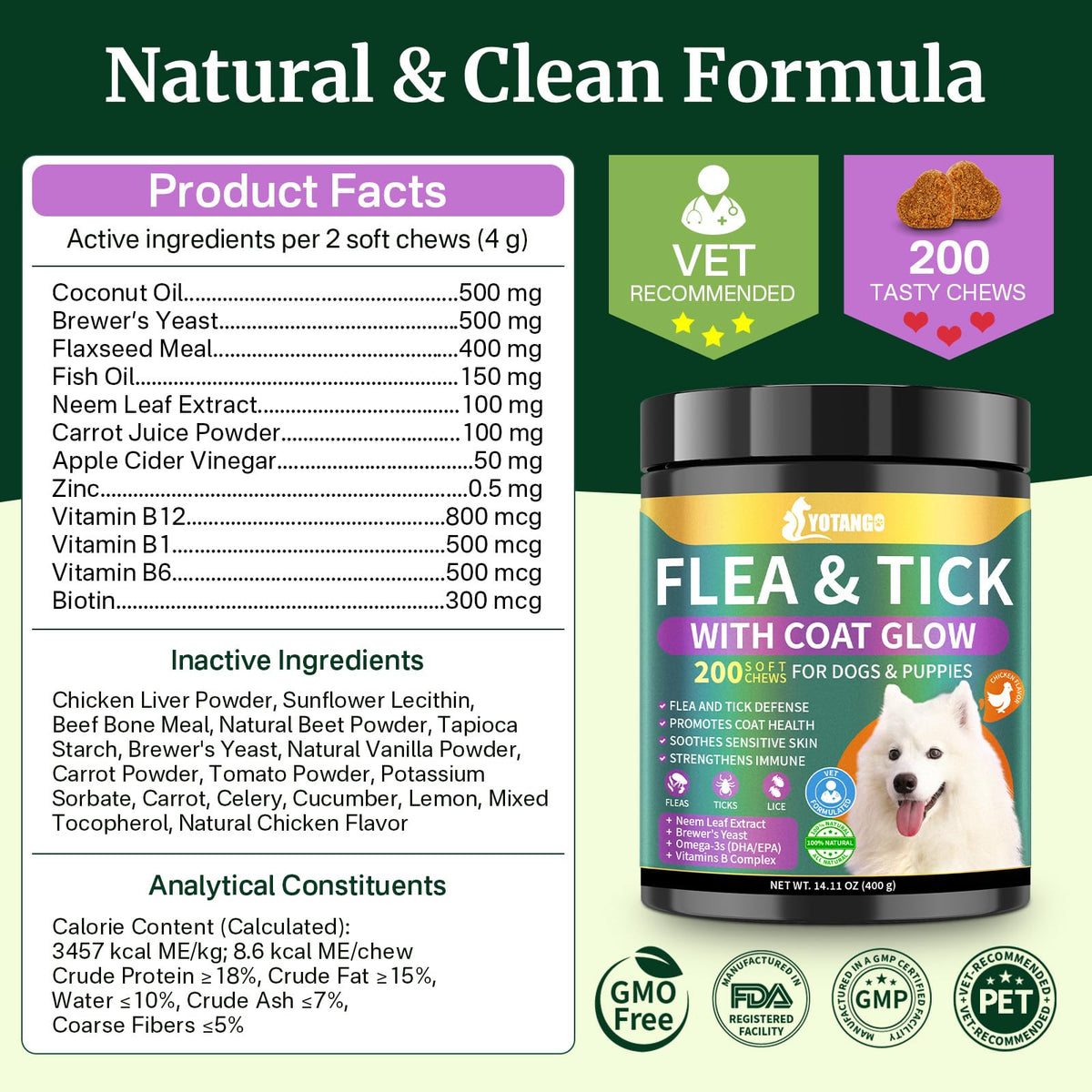 Dog Flea and Tick Prevention Chewables F935