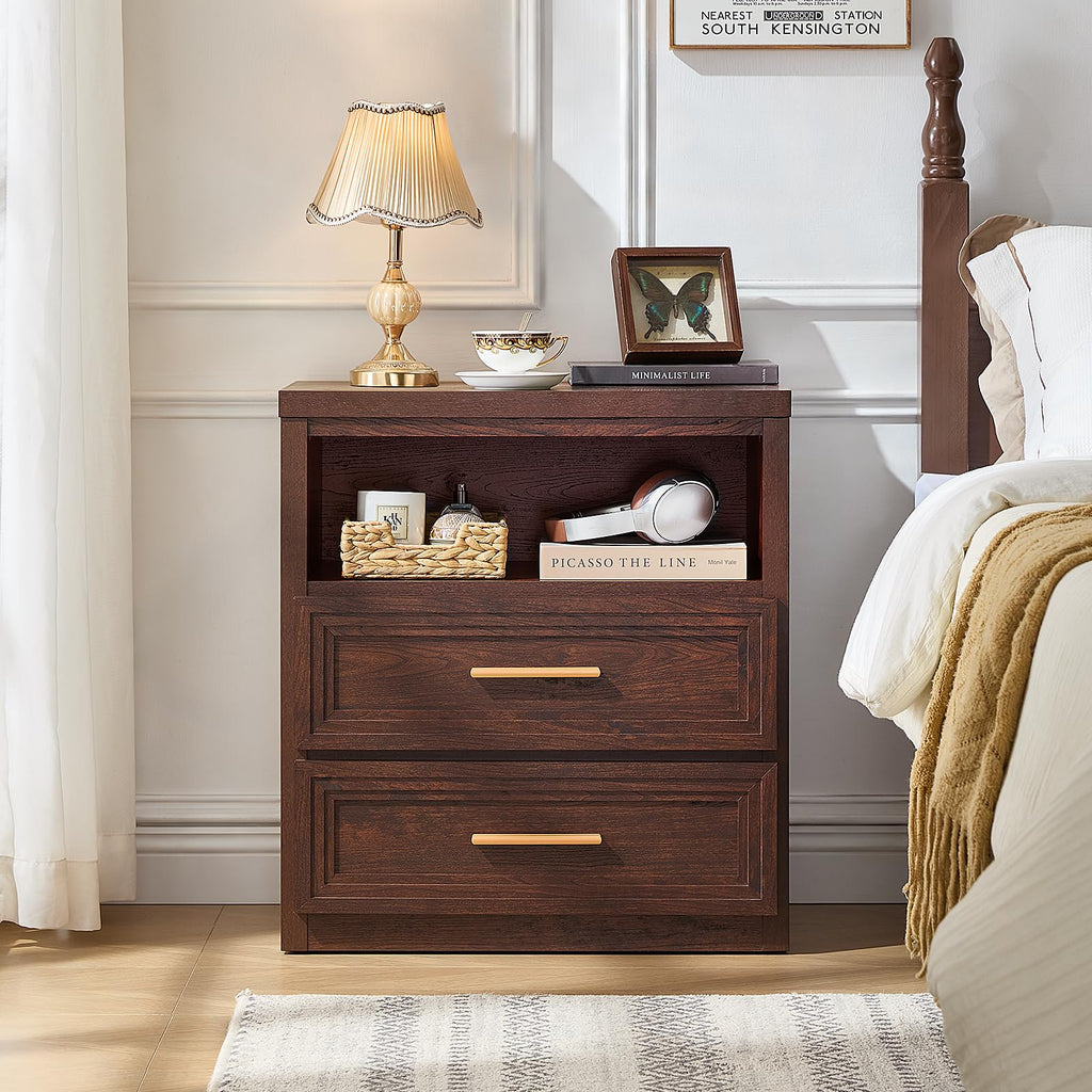 24'' Wide 2 Drawer Wood Nightstand N933417