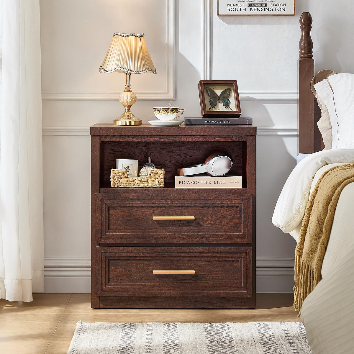24'' Wide 2 Drawer Wood Nightstand N933417