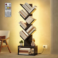 6 Tier Tree Bookshelf with Drawer and LED Lights Q678622