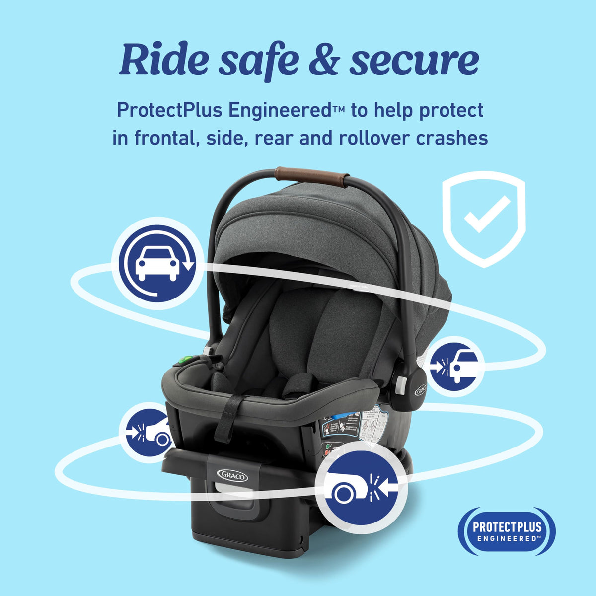 Infant Car Seat, Lightweight, Reclining Rear Facing F65451