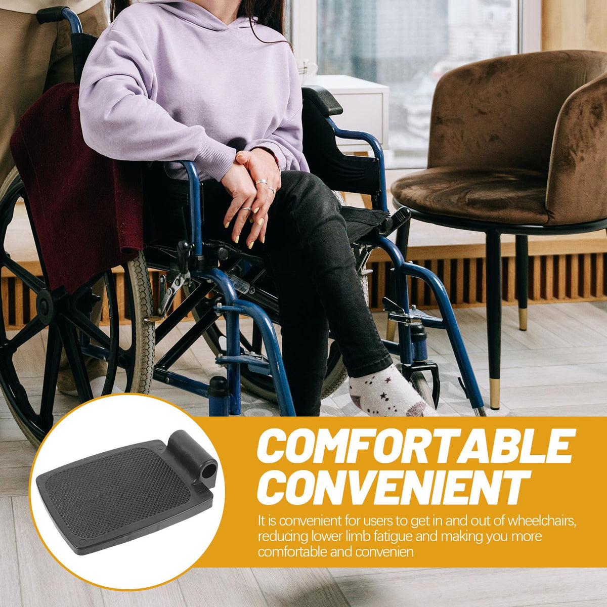 Plastic Wheelchair Footrest 1 Pair M651