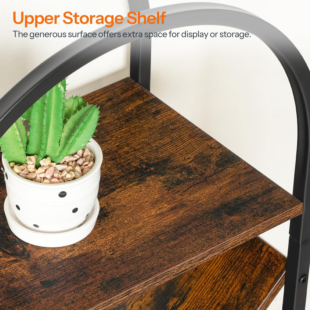 8-Tier Arched Bookshelf with Metal Frame O3964