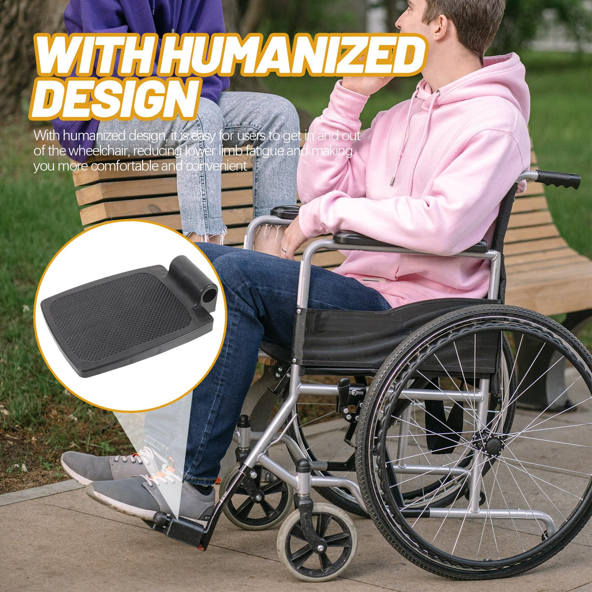 Plastic Wheelchair Footrest 1 Pair M651