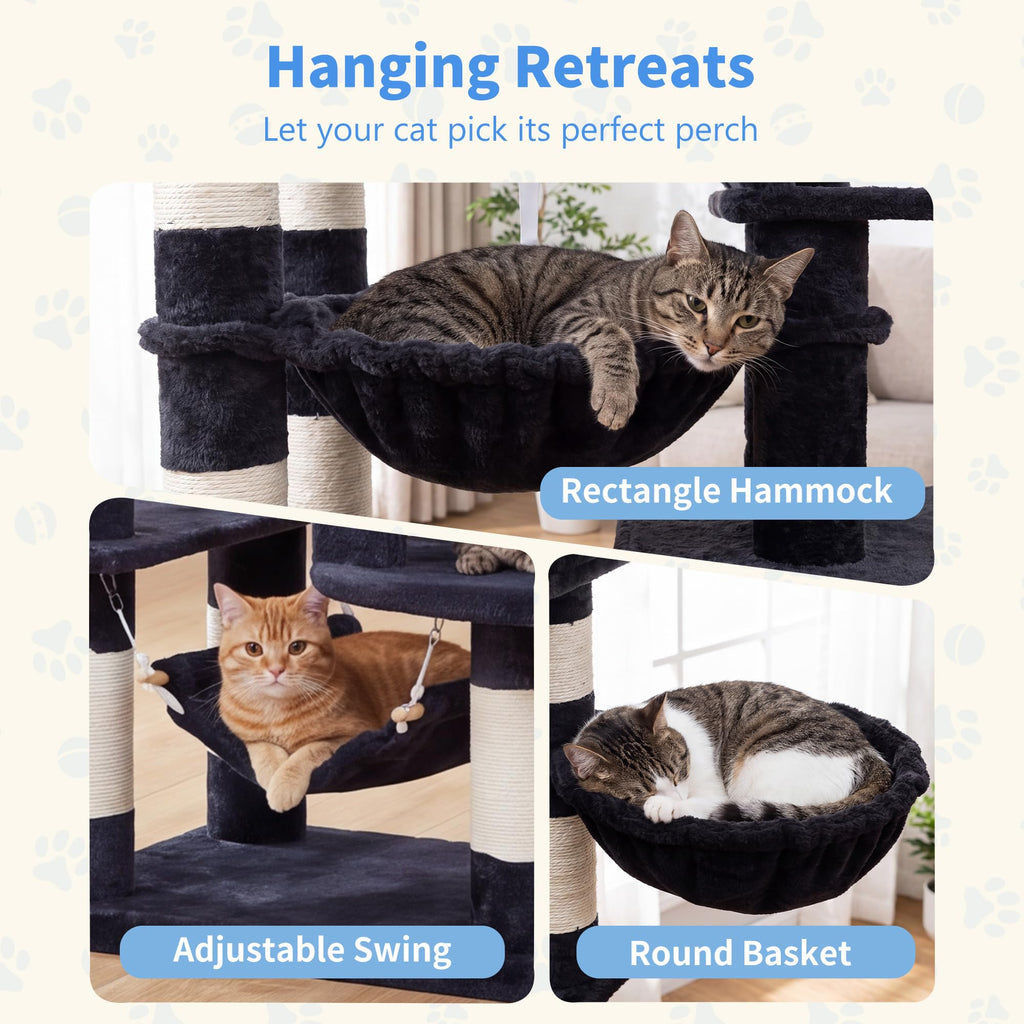 71-Inch-Tall Cat Tree with 2 Perches W474