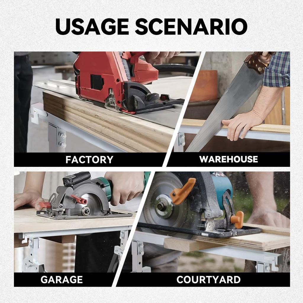 2-Pack 7-Level Adjustable Folding Sawhorse N317