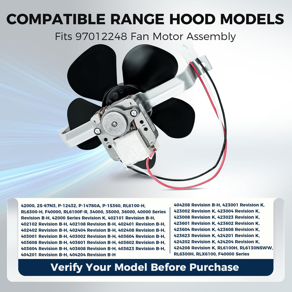 Range Hood Fan Motor Replacement Kit T897271