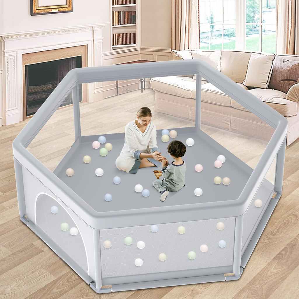 65x65 Inch Hexagonal Baby Playpen I749653