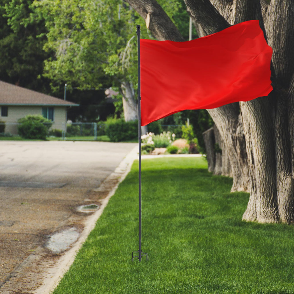 Heavy Duty Stainless Steel In Ground Flag Pole with 5 Prongs Base Y143