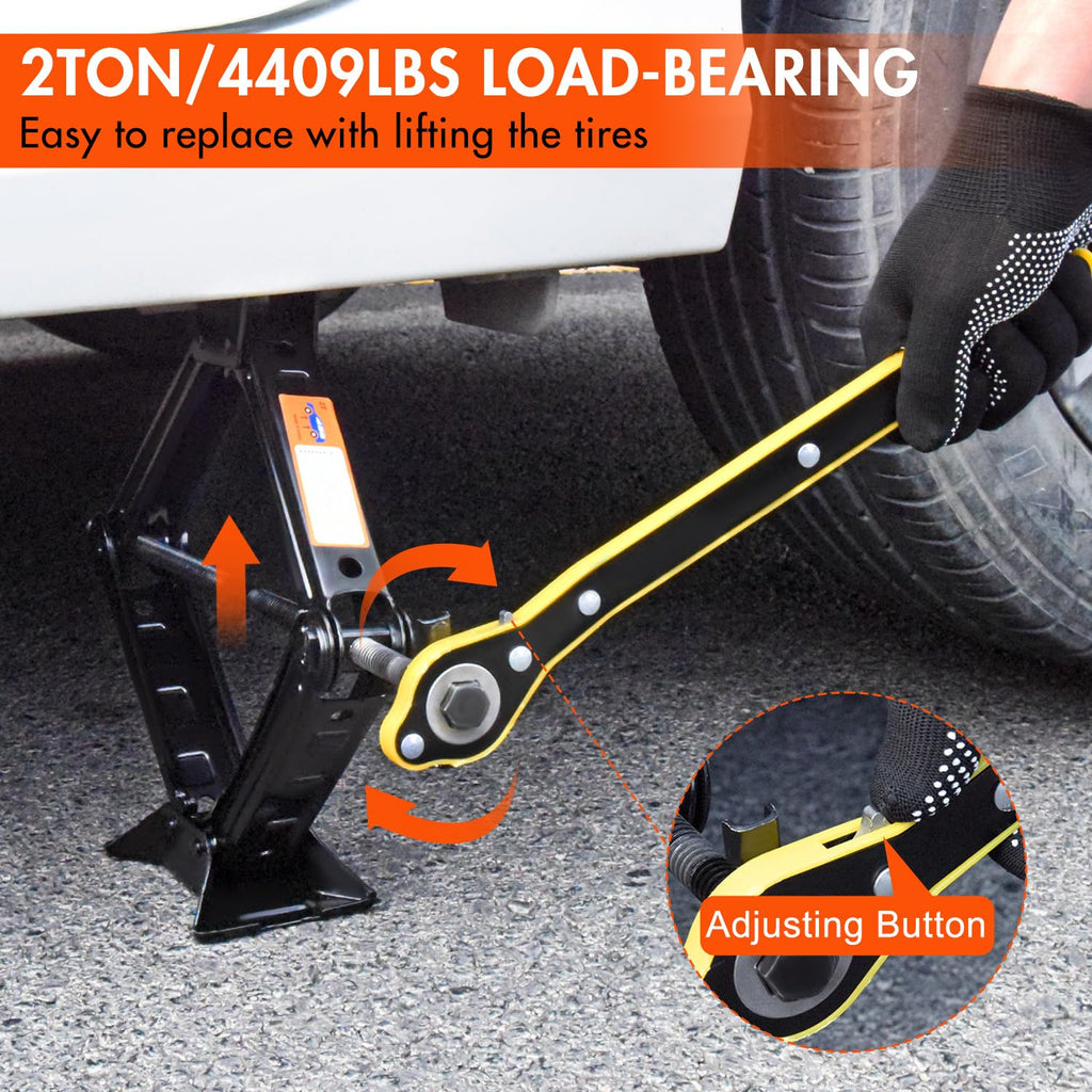 2 Ton Scissor Car Jack with Lug Wrench Q4597
