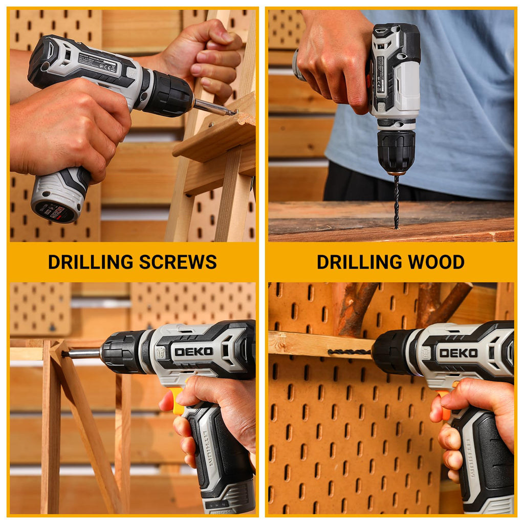12V Cordless Drill Set with 3/8-inch Keyless Chuck G14901