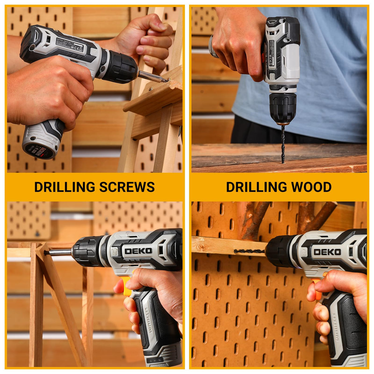 12V Cordless Drill Set with 3/8-inch Keyless Chuck G14901