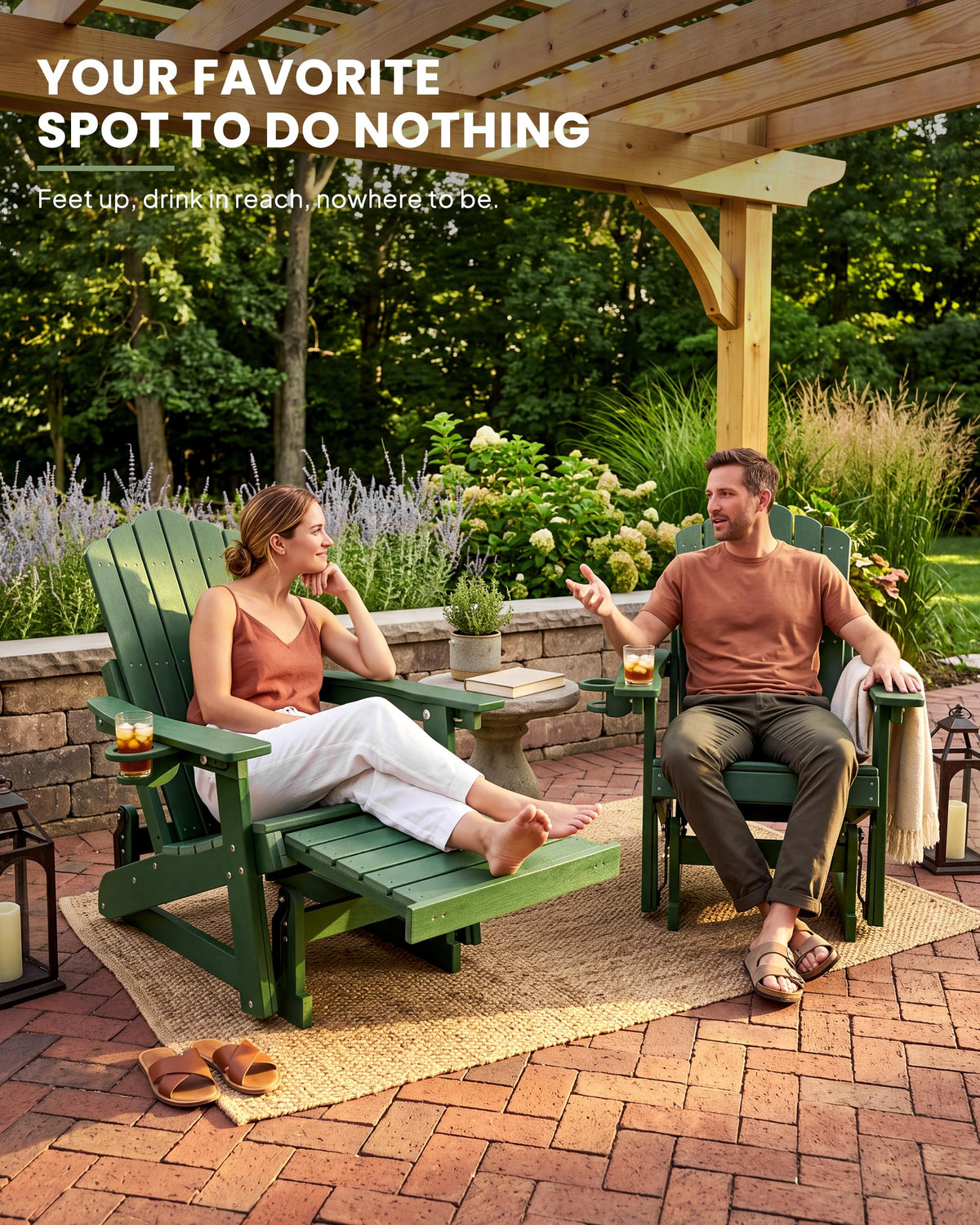 Adirondack Glider Chair Set of 2 Y4338