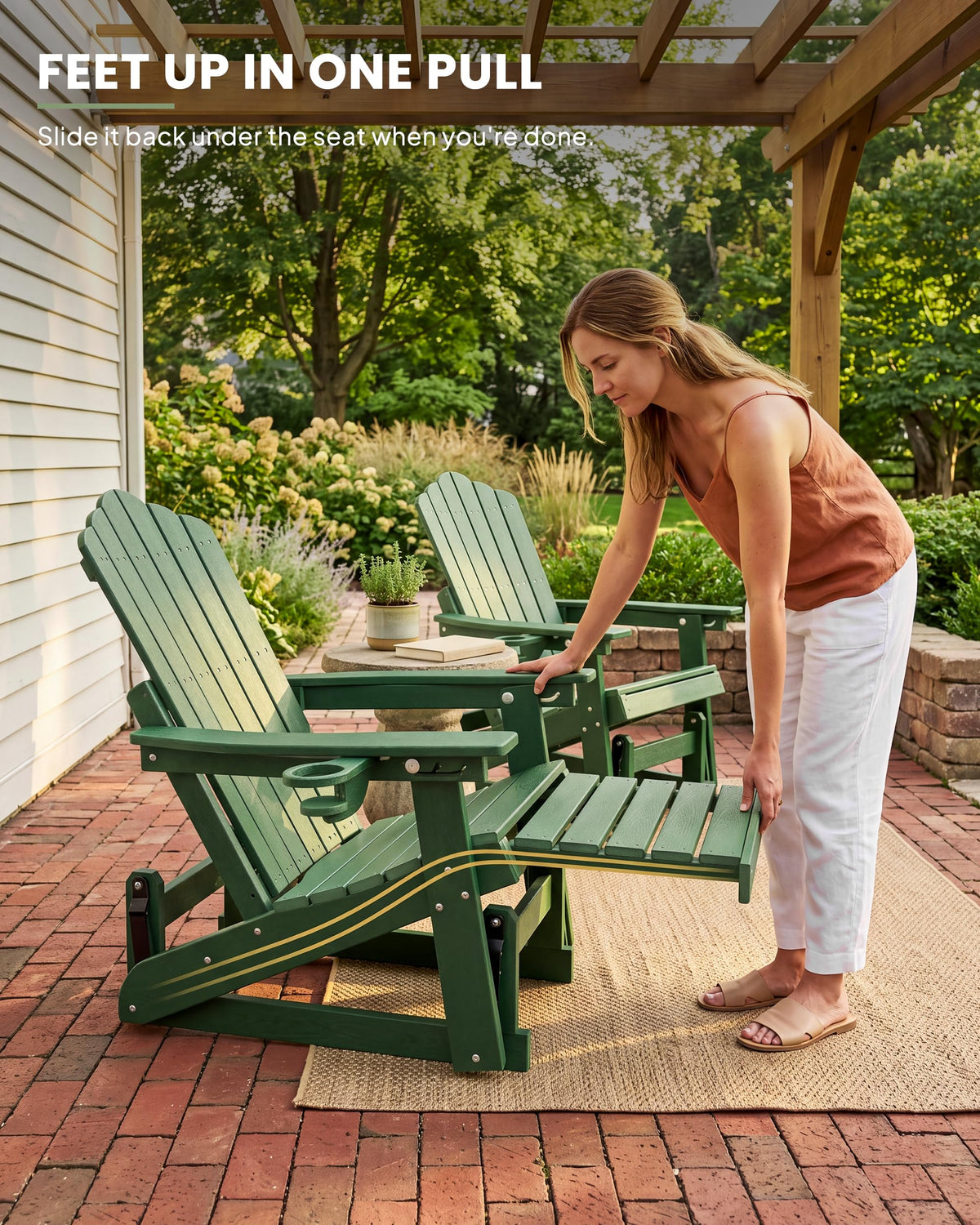Adirondack Glider Chair Set of 2 Y4338