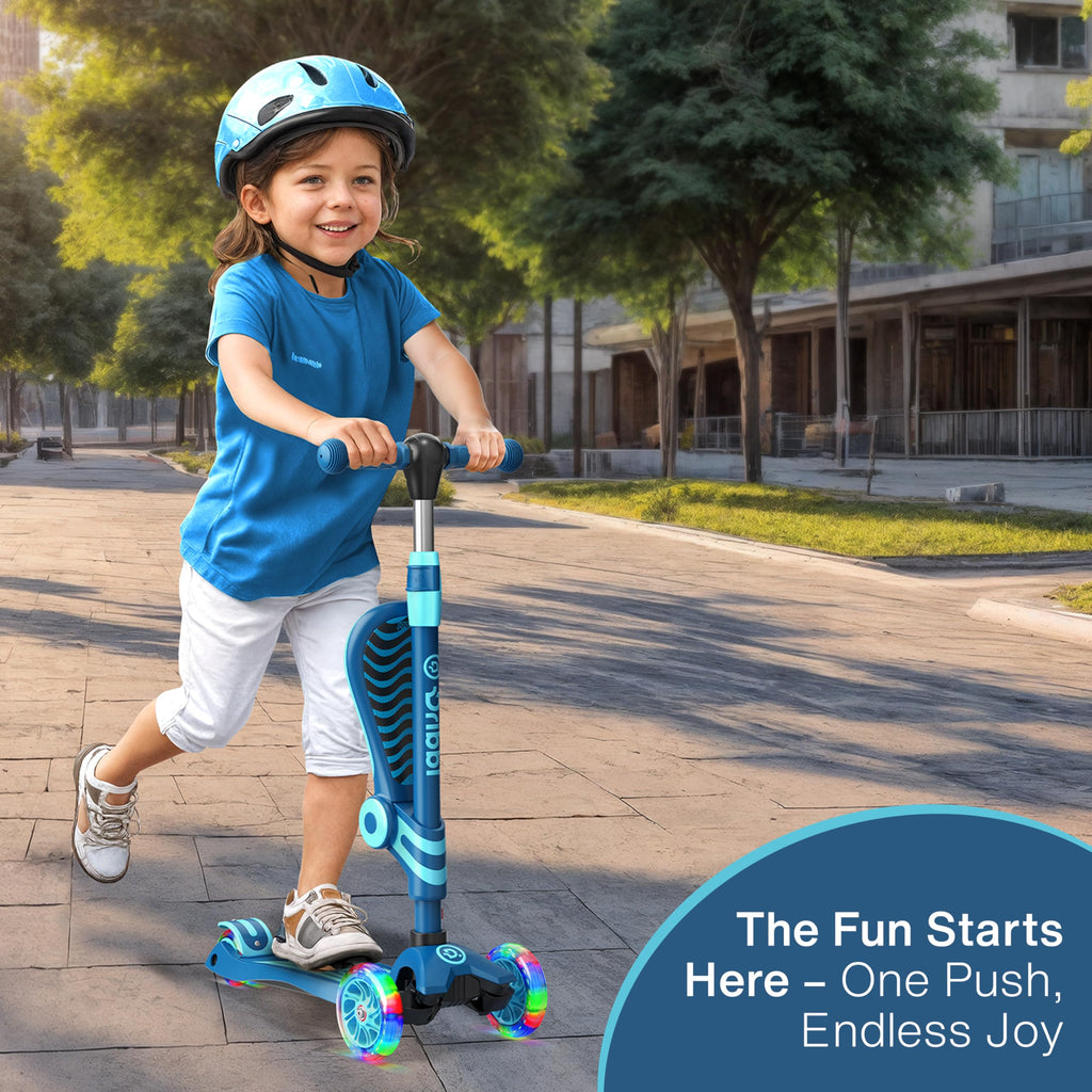 Blue 3 Wheel Scooter with Seat for Kids B45959