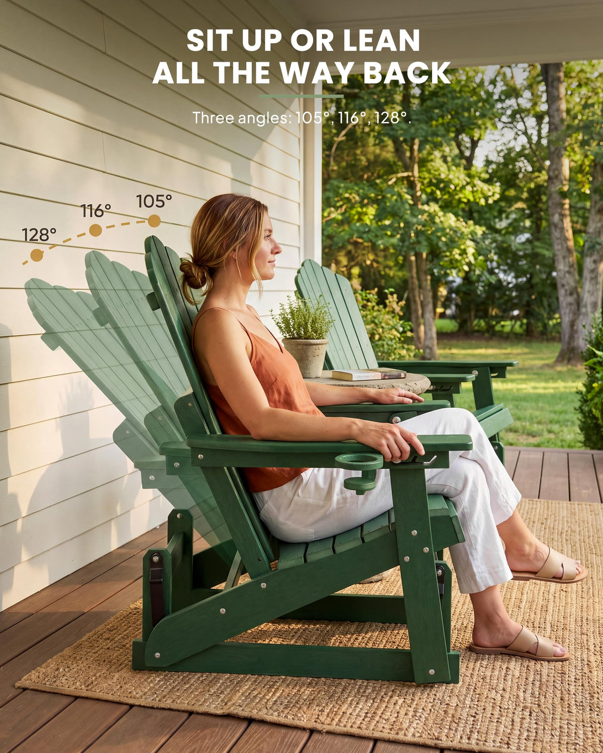 Adirondack Glider Chair Set of 2 Y4338