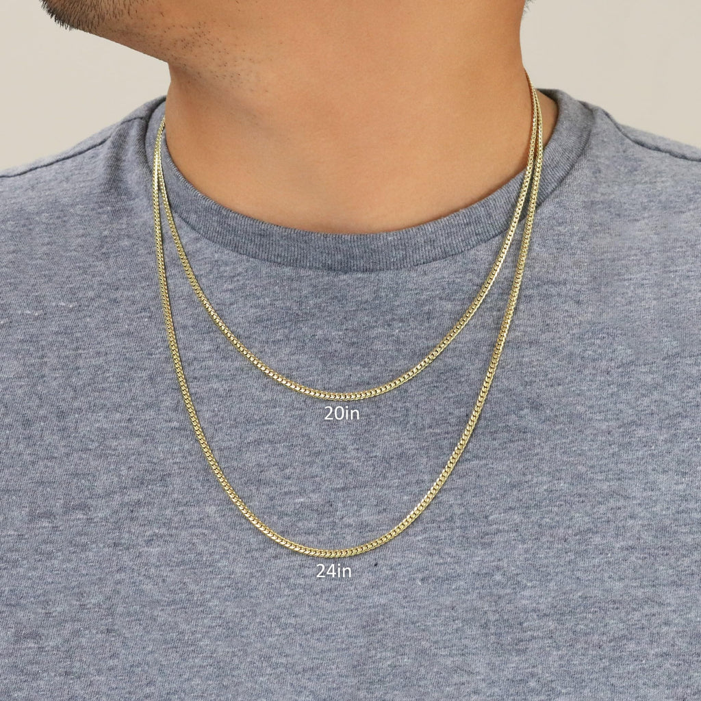 14k Yellow Gold Cuban Link Chain Necklace O771820