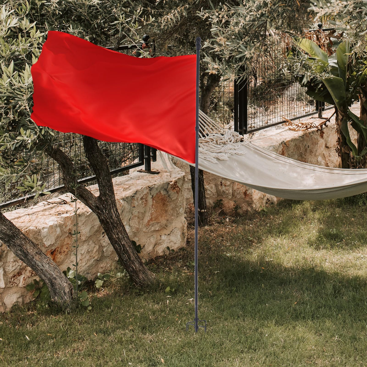 Stainless Steel Flag Pole Base with 5 Prongs F7928