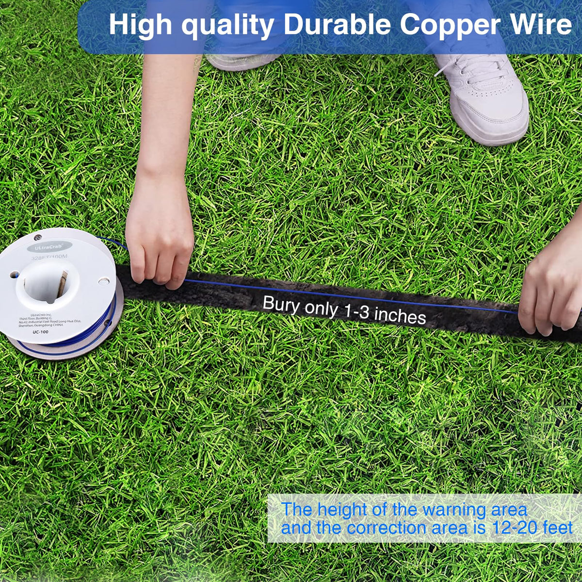 In-Ground Electric Dog Fence System with Waterproof Training Collar F162
