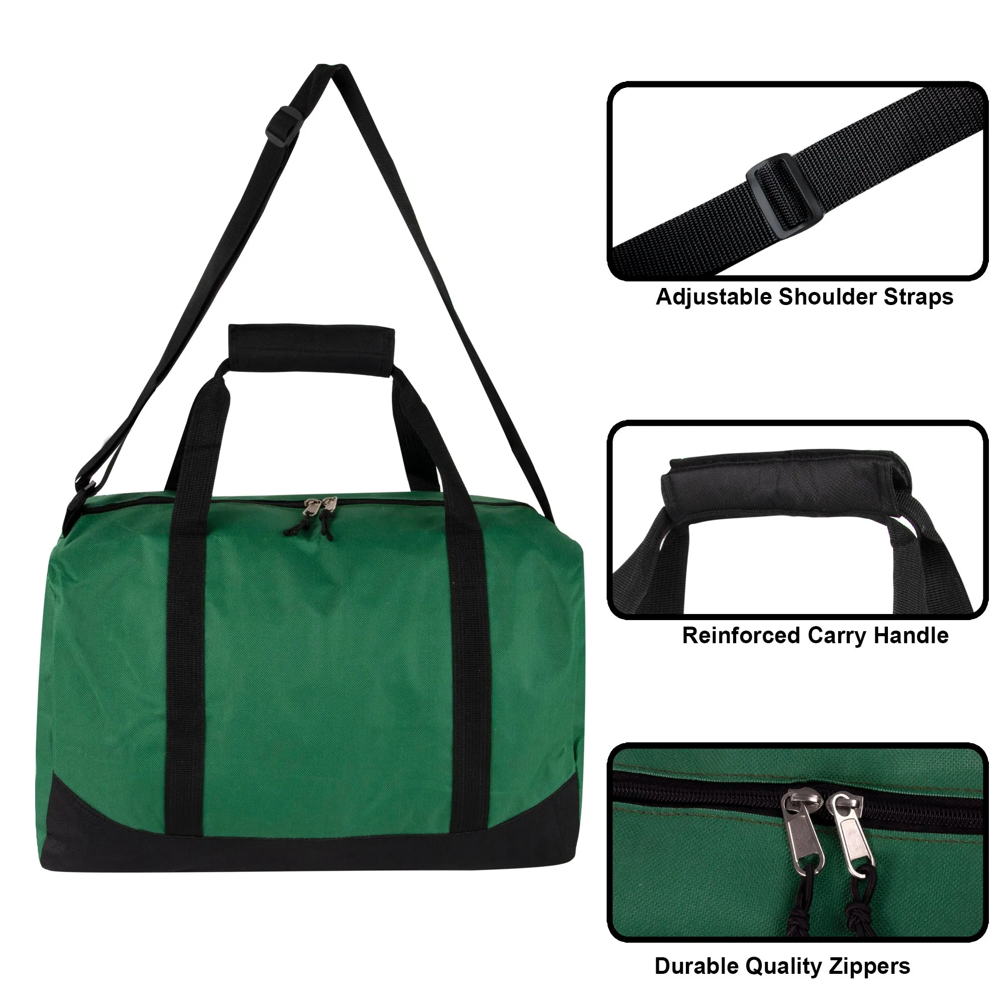 44cm Duffel Bag Medium 28L Capacity - Green