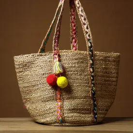 Beige - Handcrafted Multipurpose Jute Shopping Bag