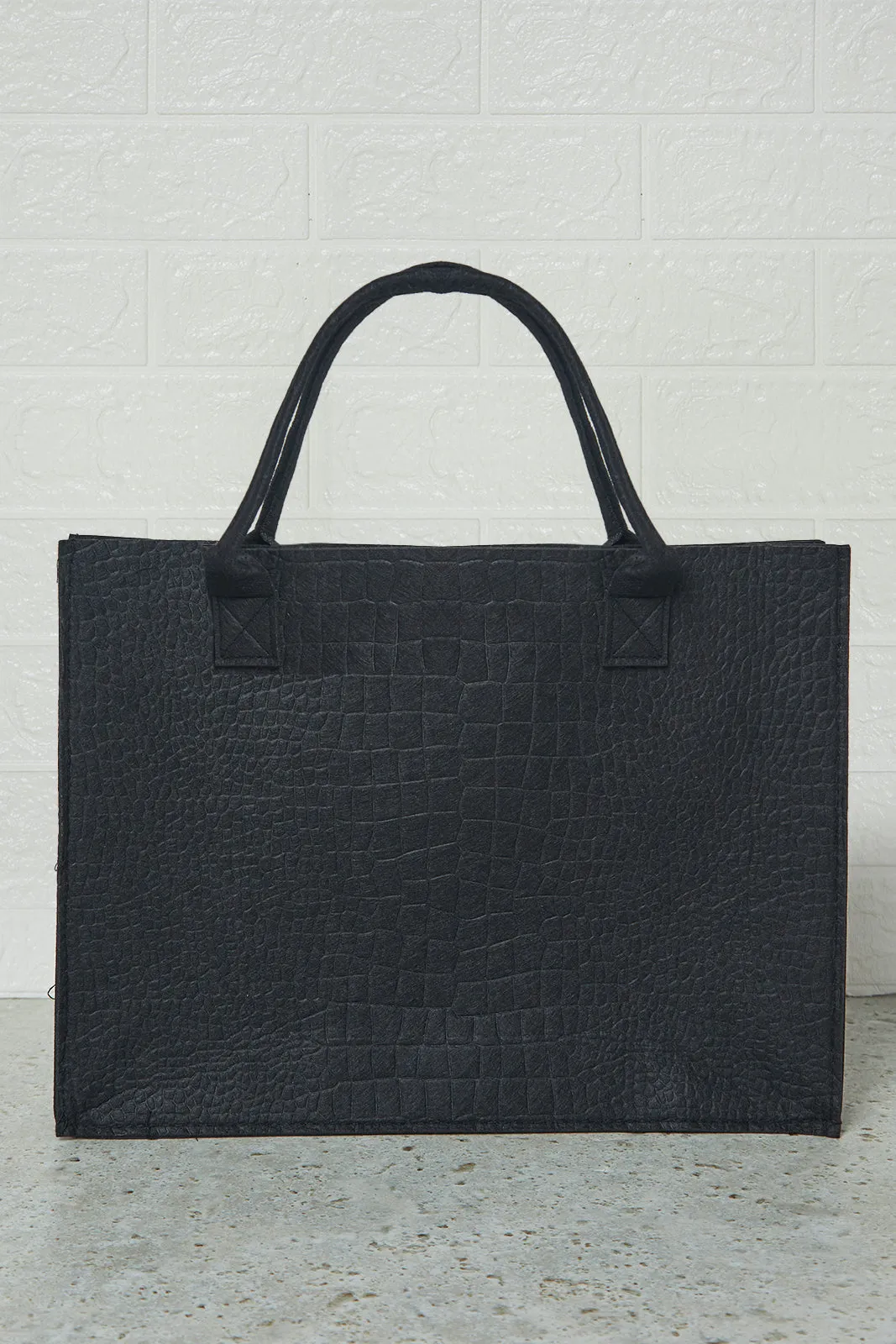 Black Jute Shopping Bag