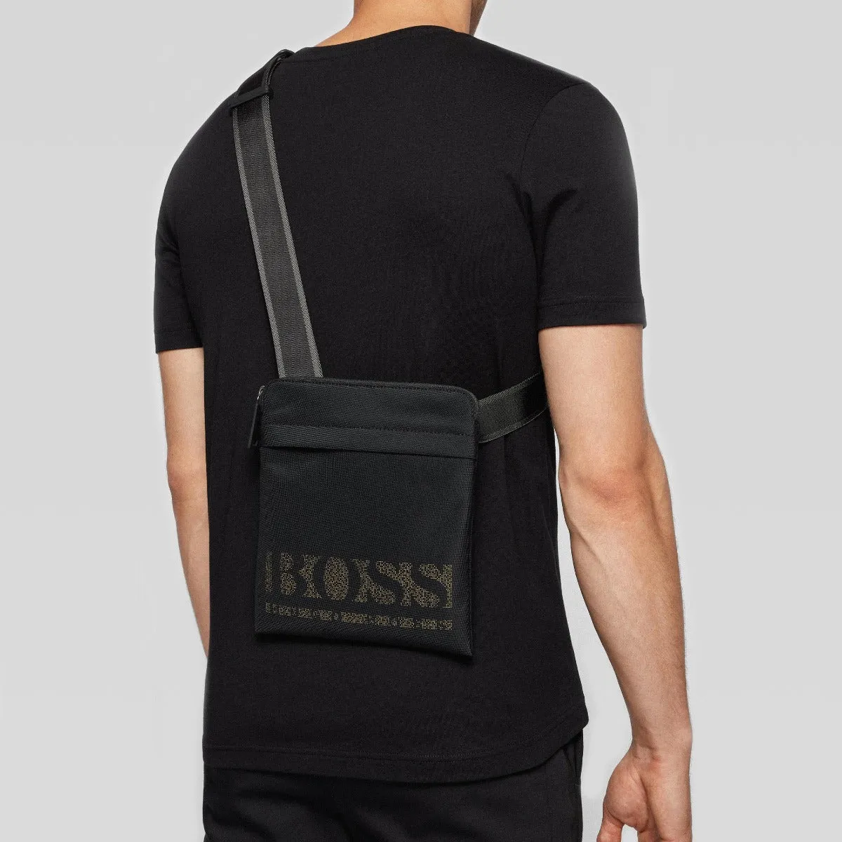 BOSS Magnified_S Z env Bag in Black & Gold