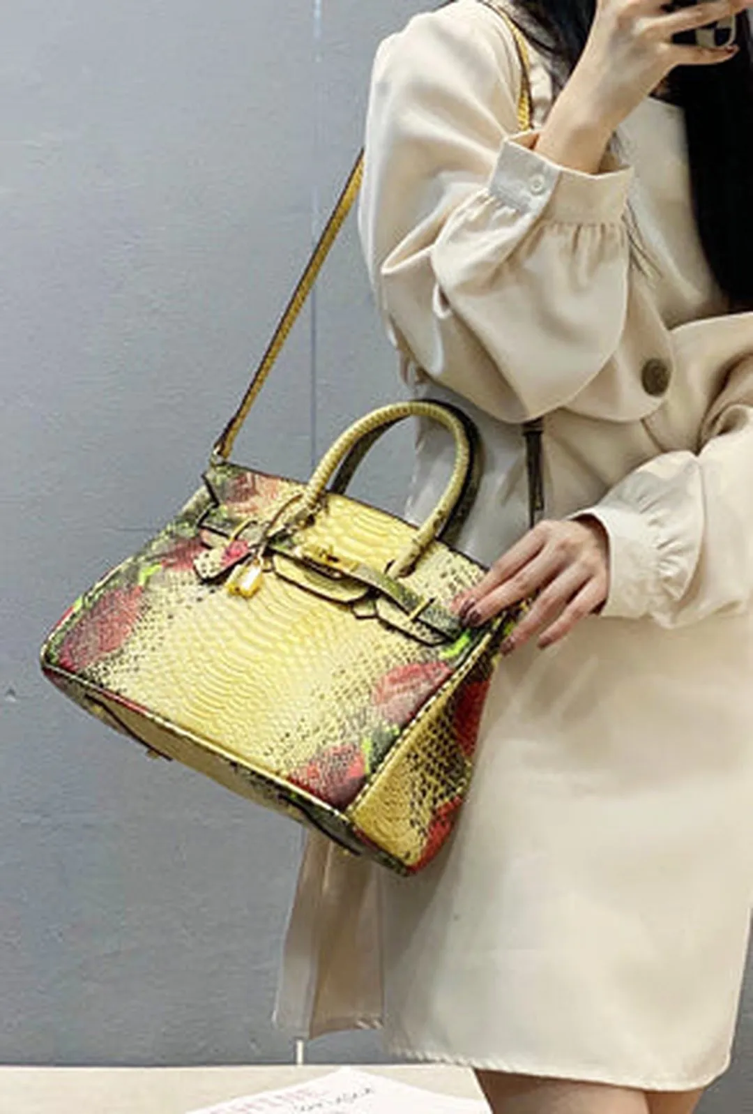 BOUDICCA - PYTHON KELLY BAG