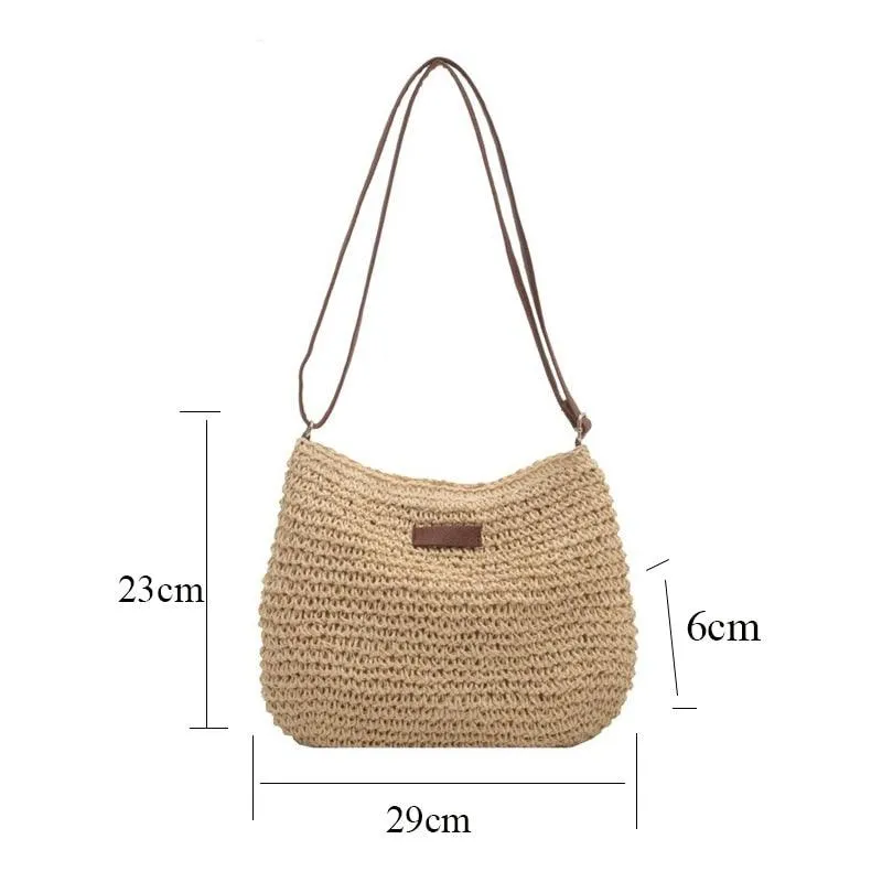 Casual Summer Shoulder Straw Bag