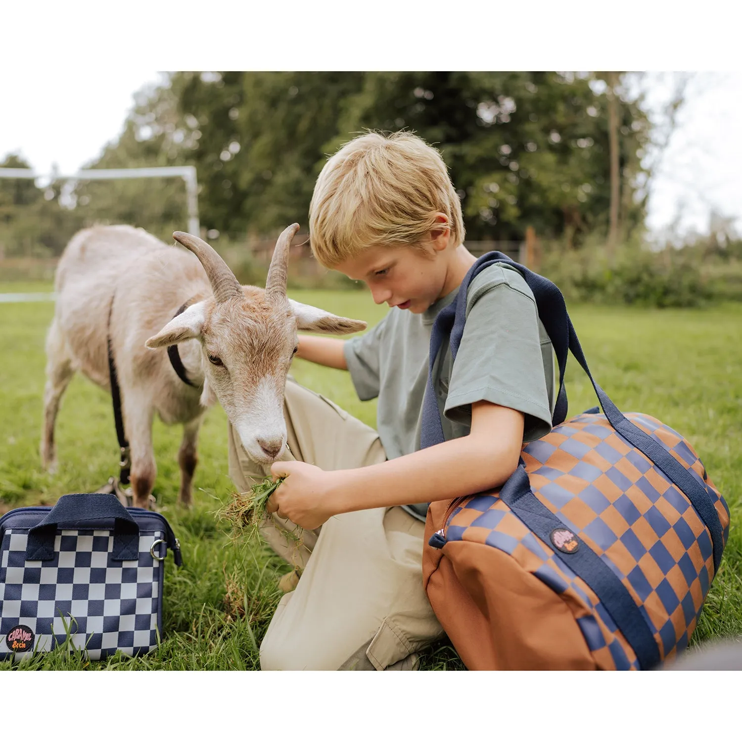 Duffel Bag - Ochre and Navy