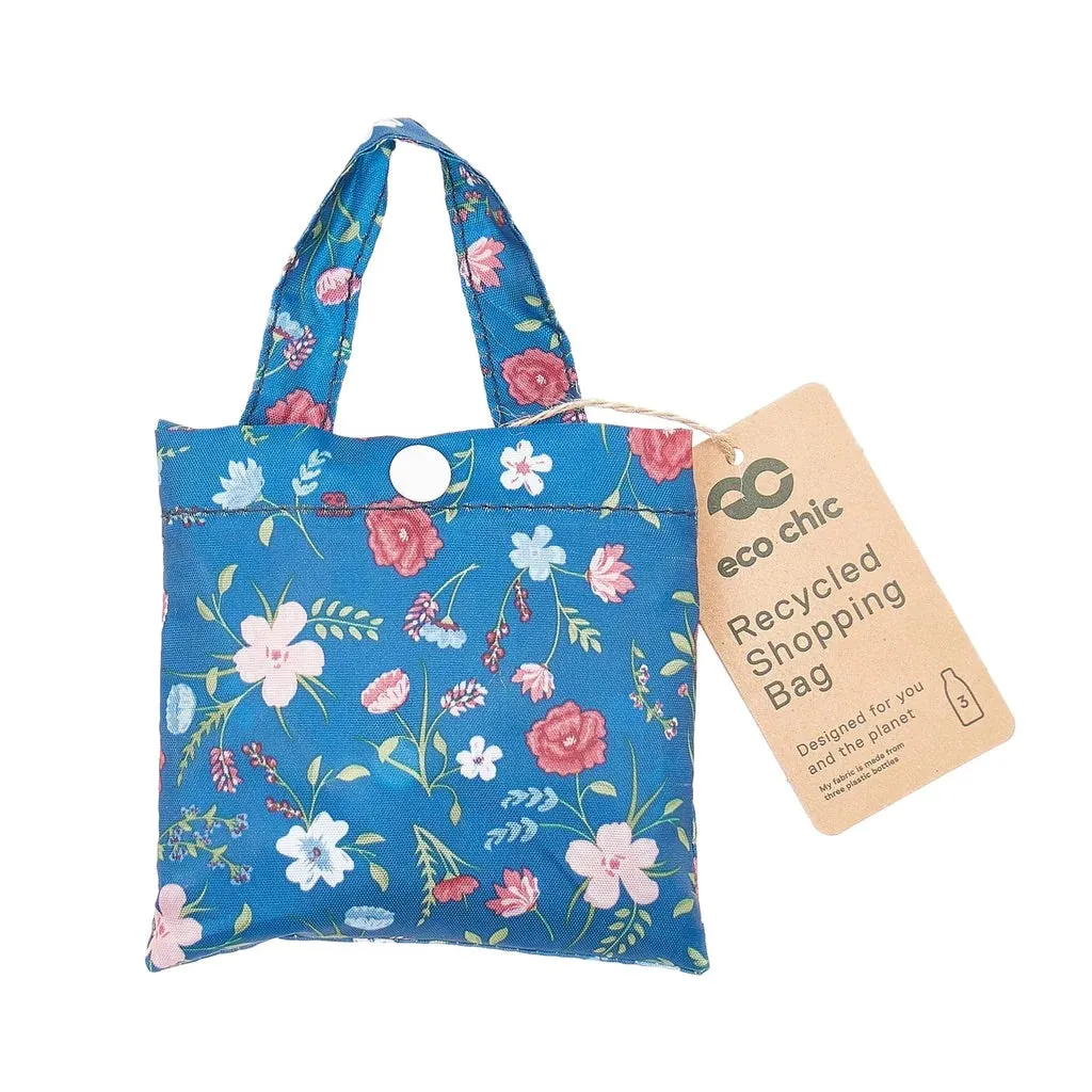 Eco Chic Lightweight Foldable Reusable Shopping Bag Floral