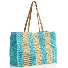 Filomena Stripe Straw Tote