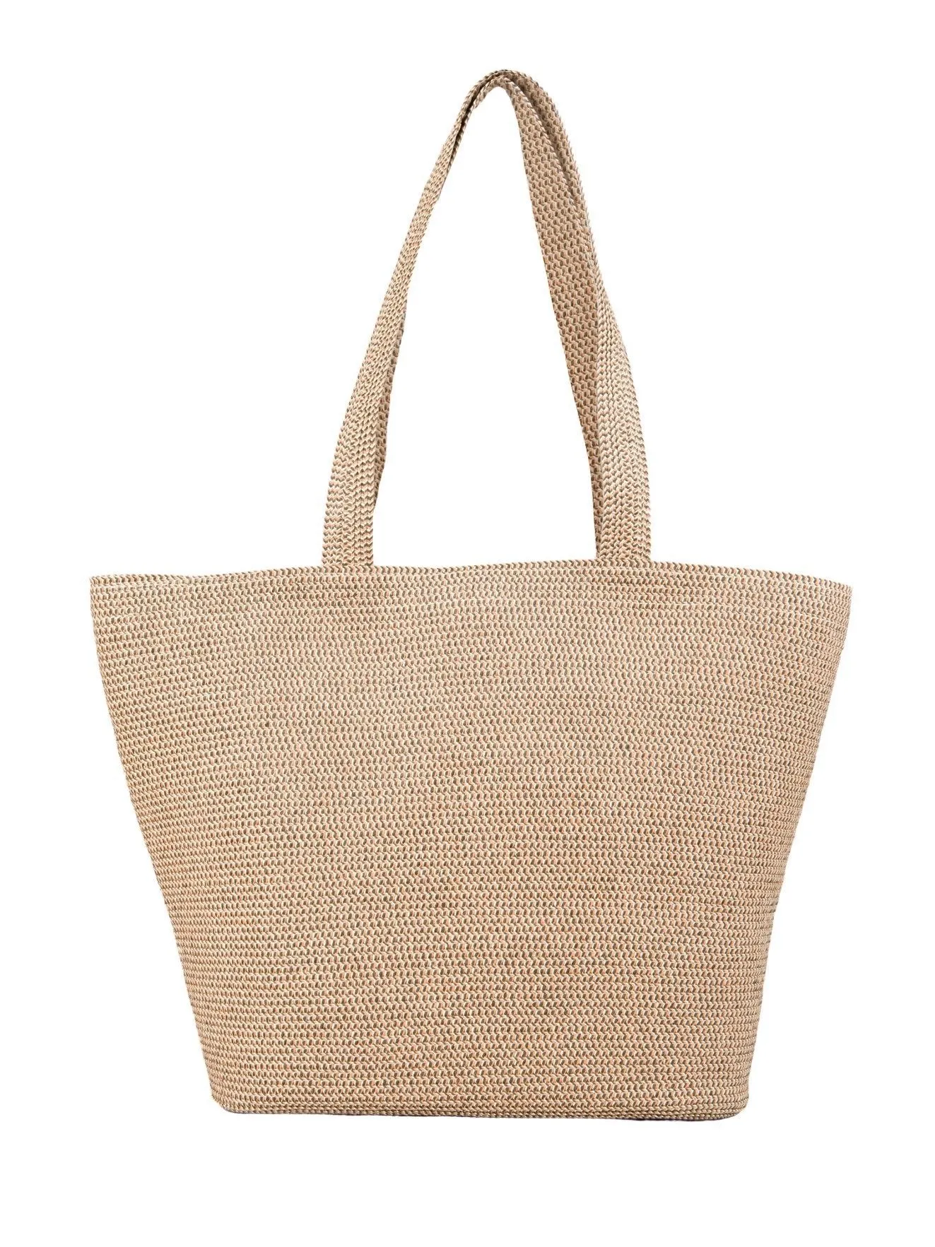 Gisele Straw Beach Bag - Copper / Sage