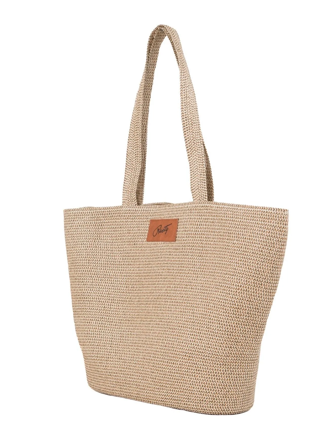 Gisele Straw Beach Bag - Copper / Sage