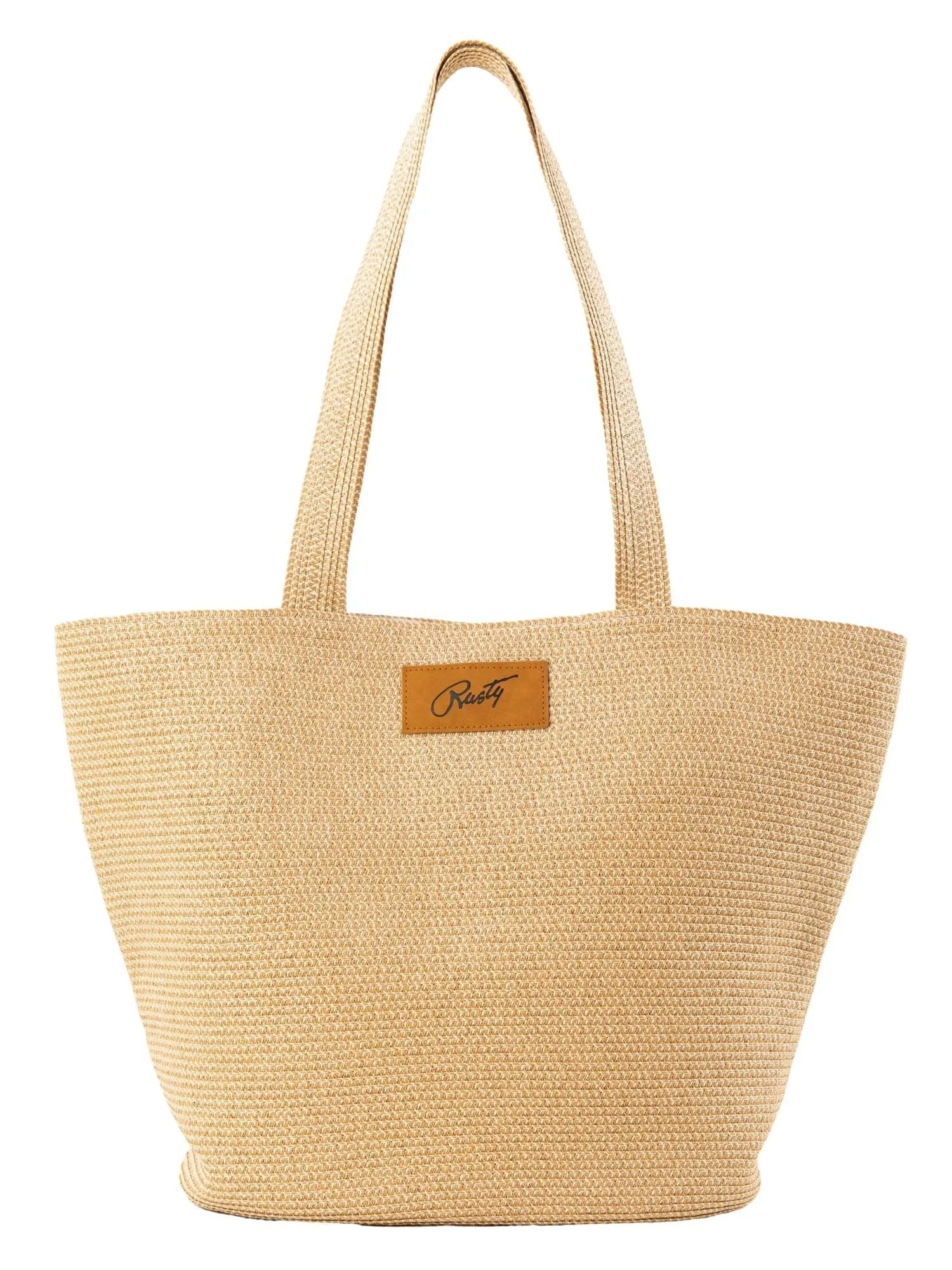 Gisele Straw Beach Bag - Natural / Caramel