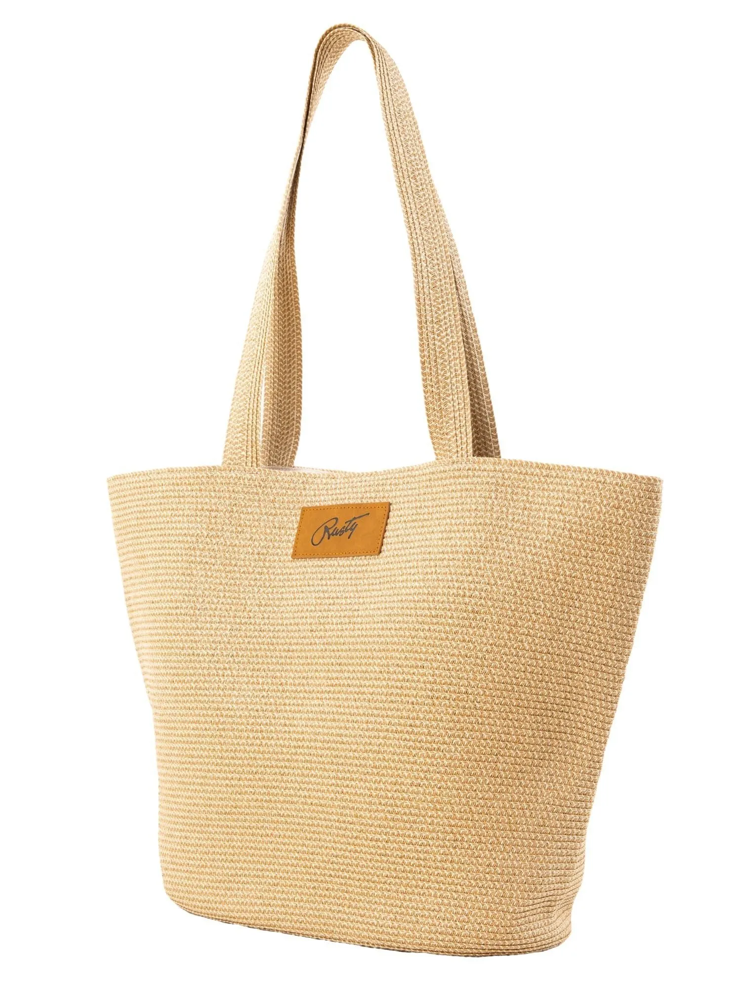 Gisele Straw Beach Bag - Natural / Caramel