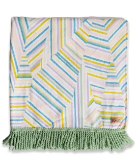 Kip & Co Stripes of Paros Printed Terry Bath Sheet / Beach Towel